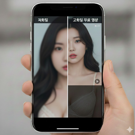 고화질 vs 저화질 비교 스크린샷 고화질 vs 저화질 비교 스크린샷