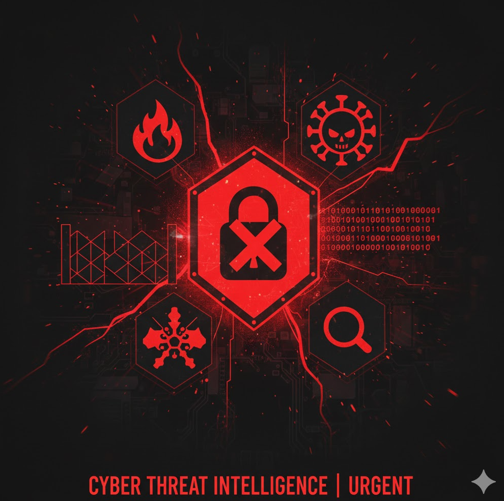 보안 관련 아이콘 콜라주. 자물쇠, 방화벽, 바이러스 아이콘이 섞인 이미지