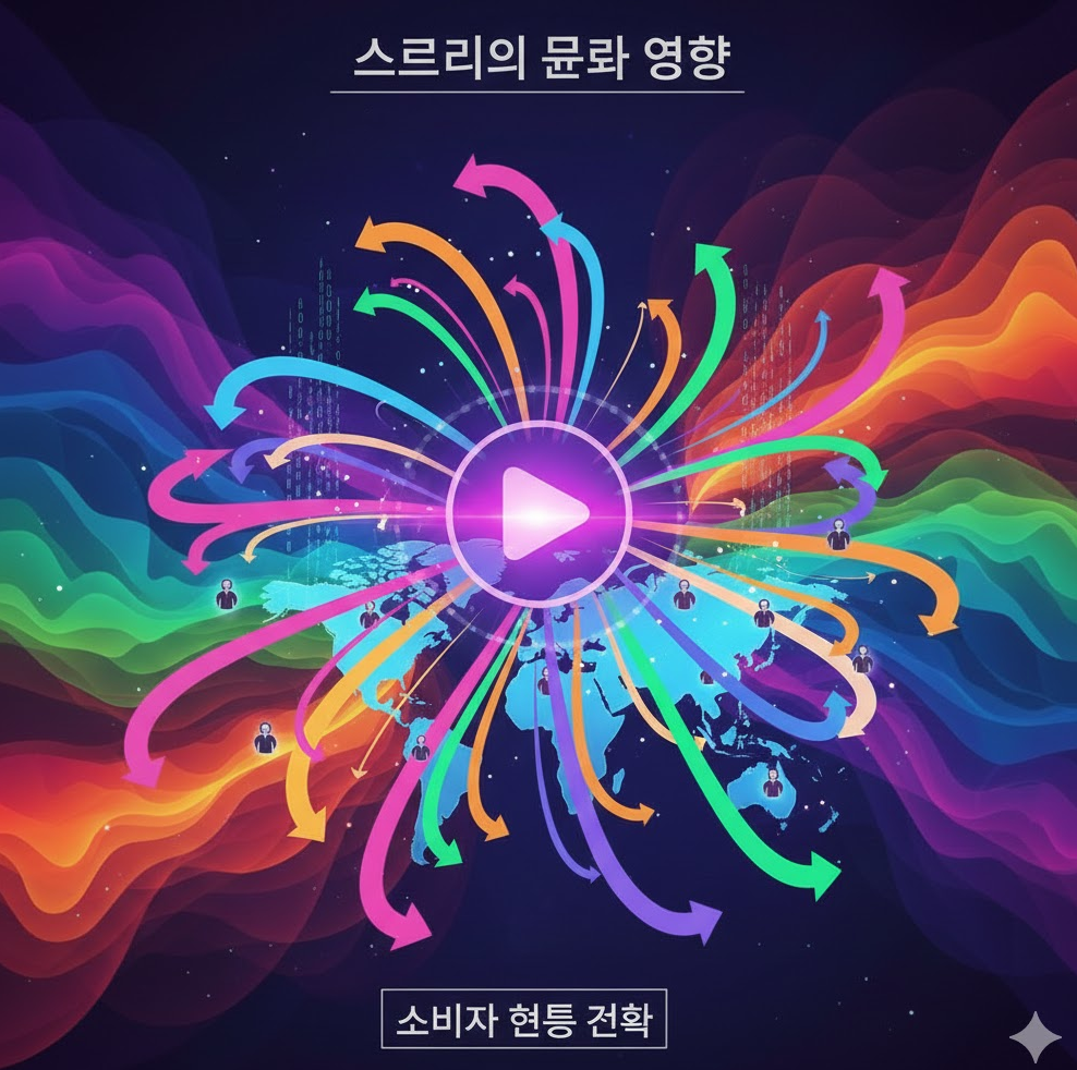 스트리밍 문화 영향 그래픽. 