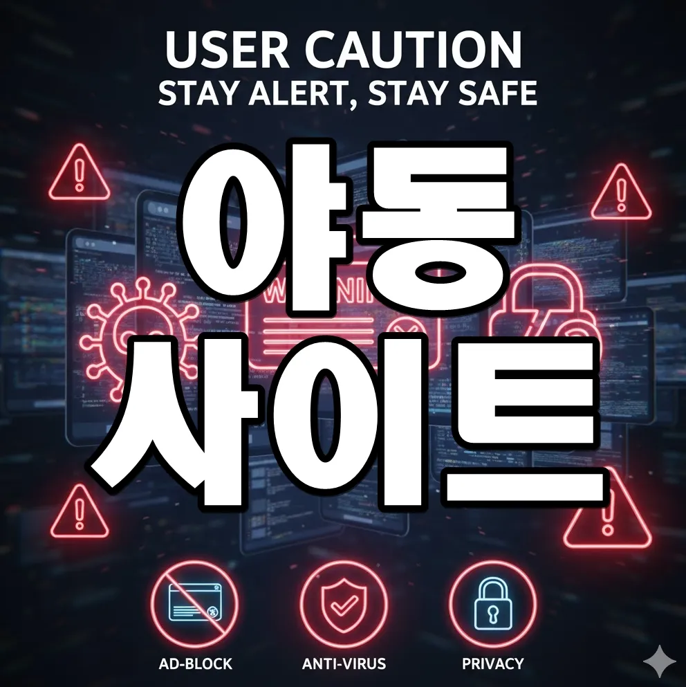 야동사이트 이용 시 주의사항을 상징하는 인포그래픽. 화면에 떠있는 팝업 광고, 바이러스 아이콘, 자물쇠가 깨진 개인정보 아이콘 등이 배치된 이미지